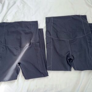 2 PACK FABLETICS PURE LUX MATERNITY LEGGINGS